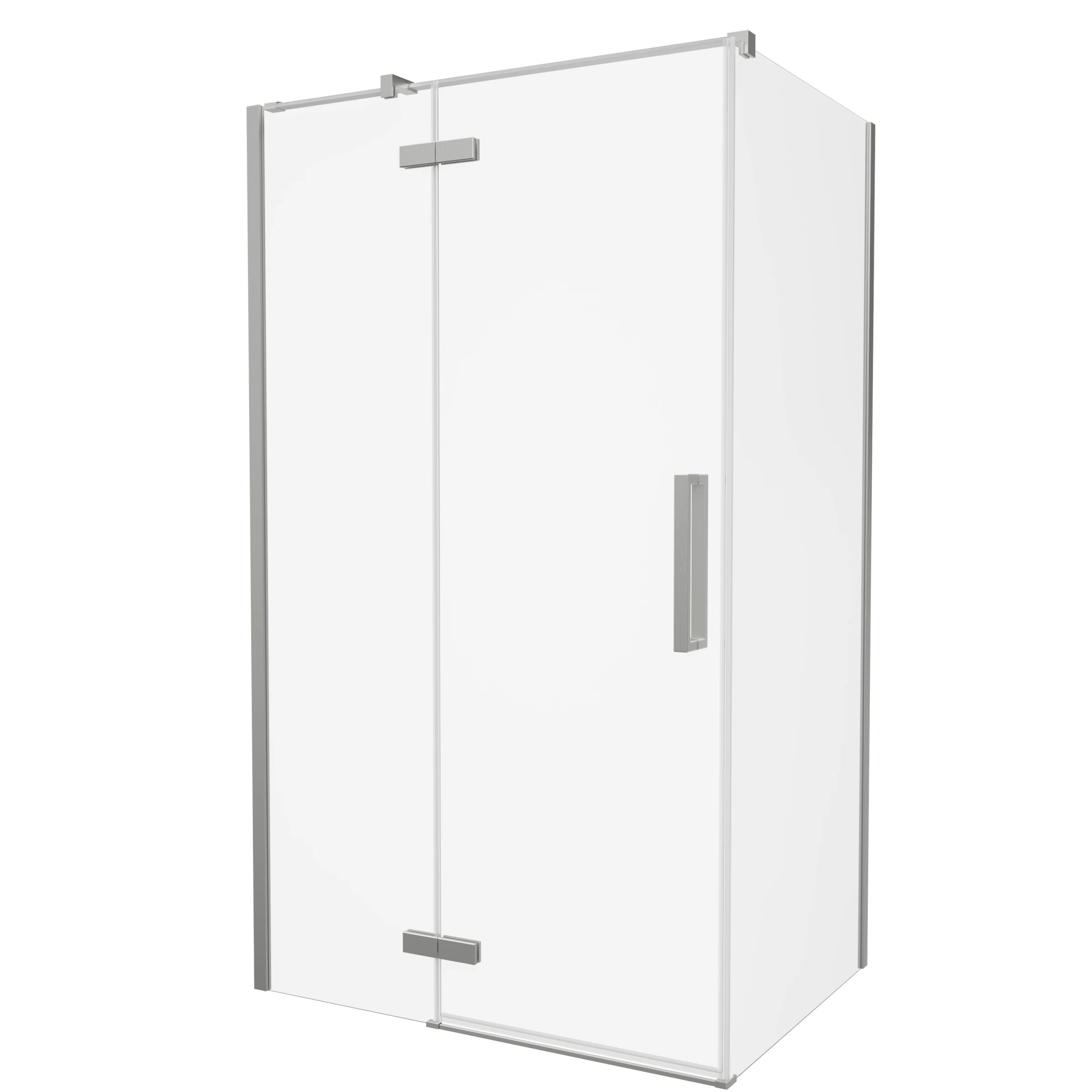 Crosswater Asura 900mm Side Panel for Soft Close Hinged Door Brushed Nickel