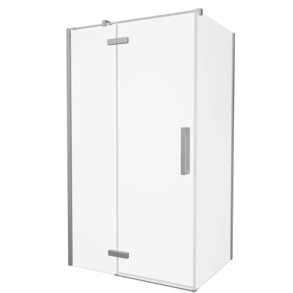 Crosswater Asura 900mm Side Panel for Soft Close Hinged Door Brushed Nickel