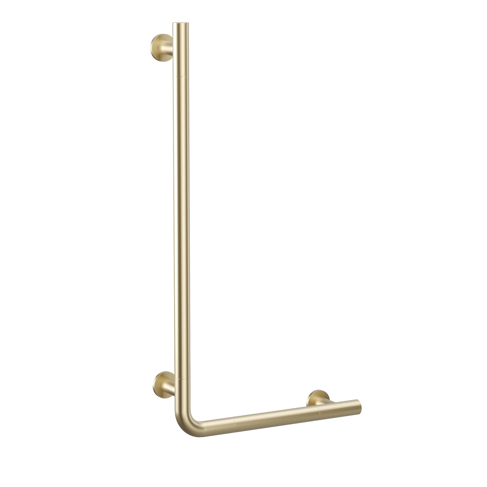 Crosswater Right Angle Grab Bar 843 x 446mm Brushed Brass