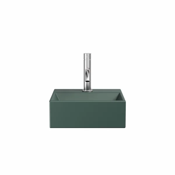 Crosswater Beck Cloakroom Basin Including Free Flow Waste 1 Tap Hole 300 x 300mm Green Matt