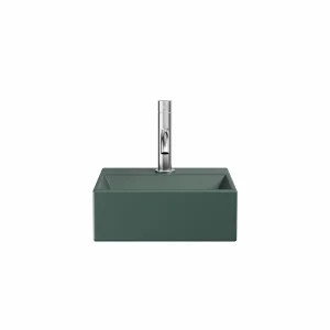 Crosswater Beck Cloakroom Basin Including Free Flow Waste 1 Tap Hole 300 x 300mm Green Matt