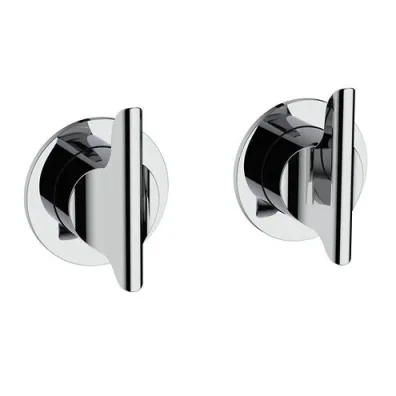 Crosswater Module Foile 2 Handle Set Chrome detail view - Image 2