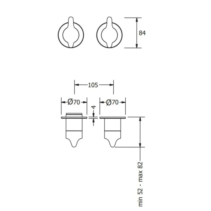 Crosswater Module Foile 2 Handle Set Chrome detail view - Image 3