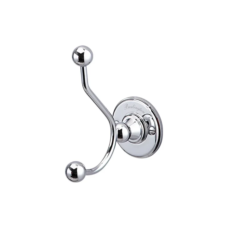 Burlington Double Robe Hook Chrome product image - Image 1