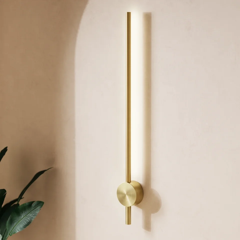 Crosswater Tranquil Pillar Light Brushed Brass detail view - Image 4