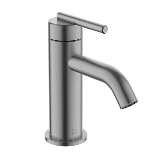 Crosswater 3ONE6 Lever Basin Mini Mono Stainless Slate detail view - Image 2