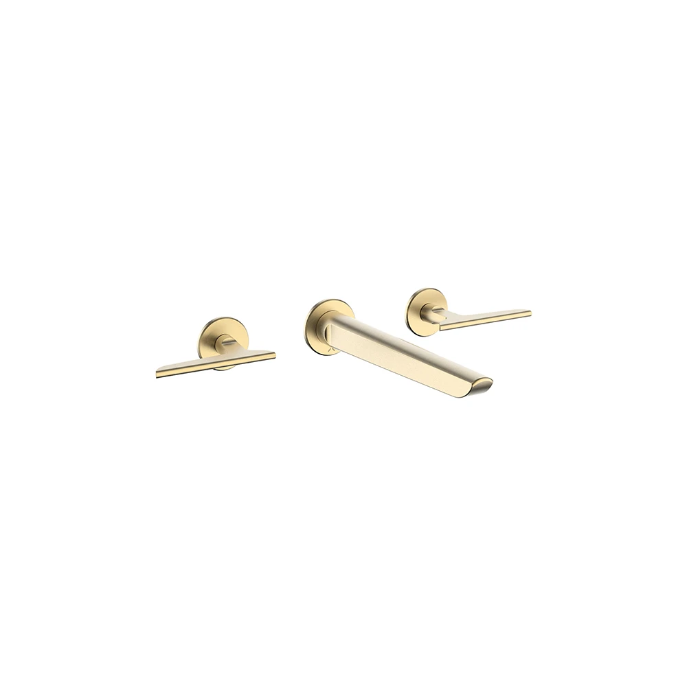Crosswater Foile Basin 3 Hole Set Brushed Brass