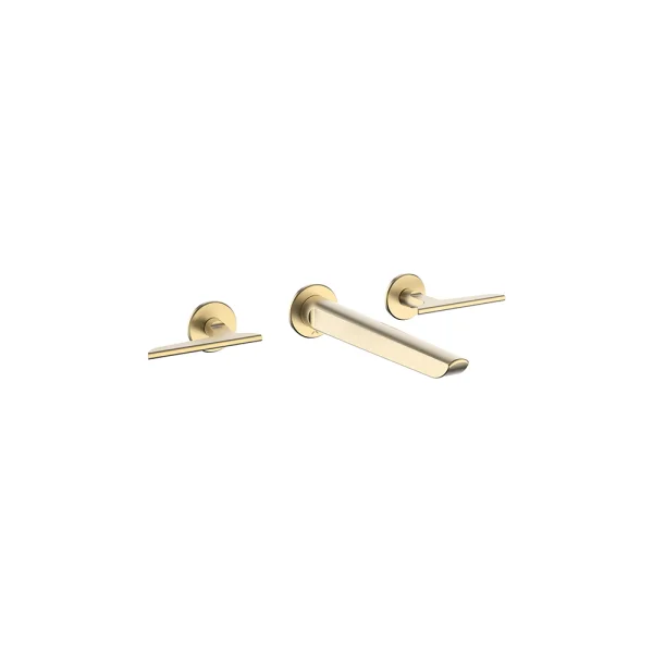 Crosswater Foile Basin 3 Hole Set Brushed Brass