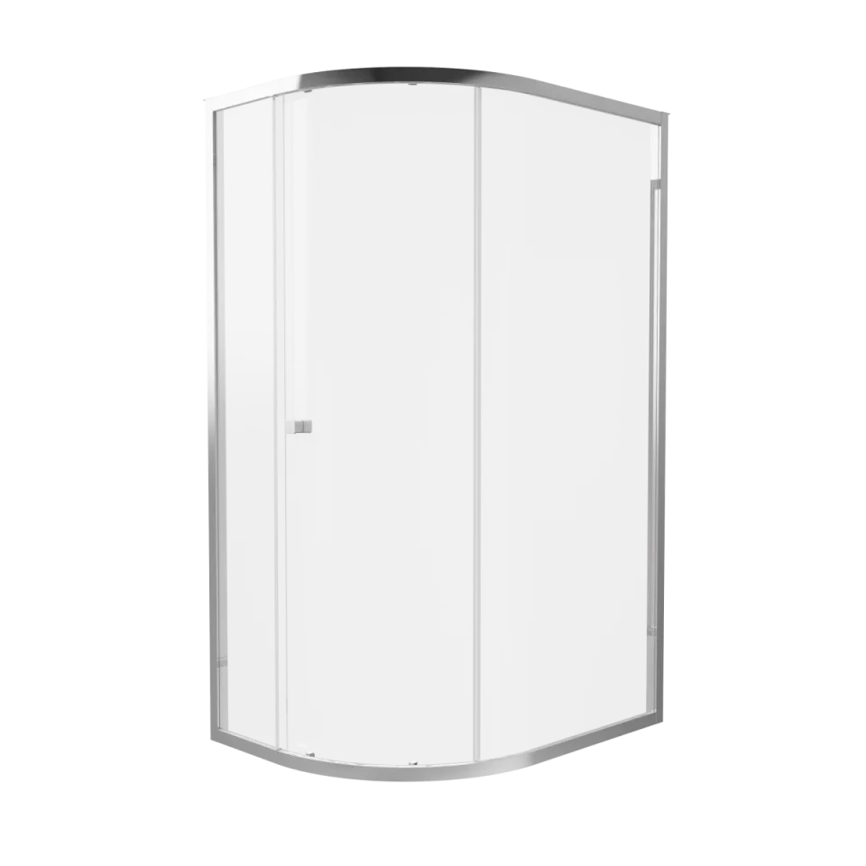 Crosswater Clear 6 Quadrant Single Door 1000 x 800 Box A Chrome product image - Image 1