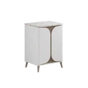 Crosswater Tamobour 600mm Floorstanding Vanity With Doors White Matt