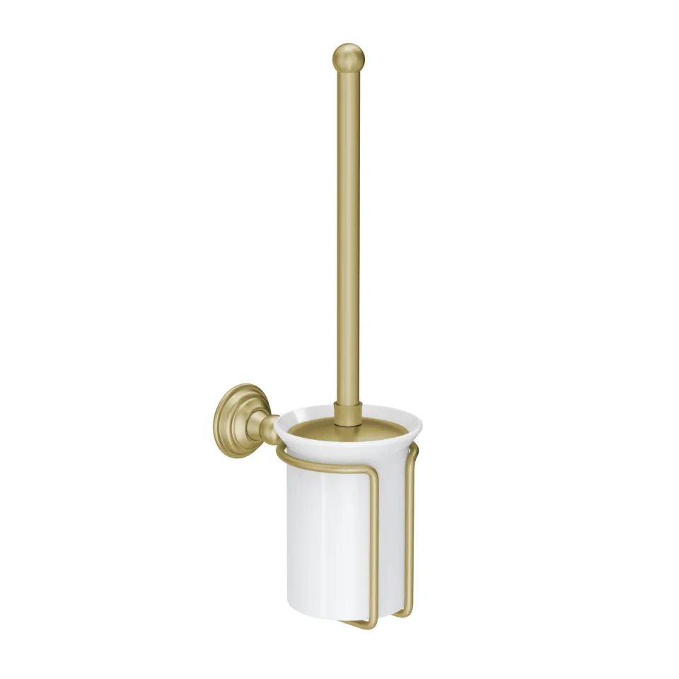 Crosswater Belgravia Toilet Brush Holder Brushed Brass product image - Image 1