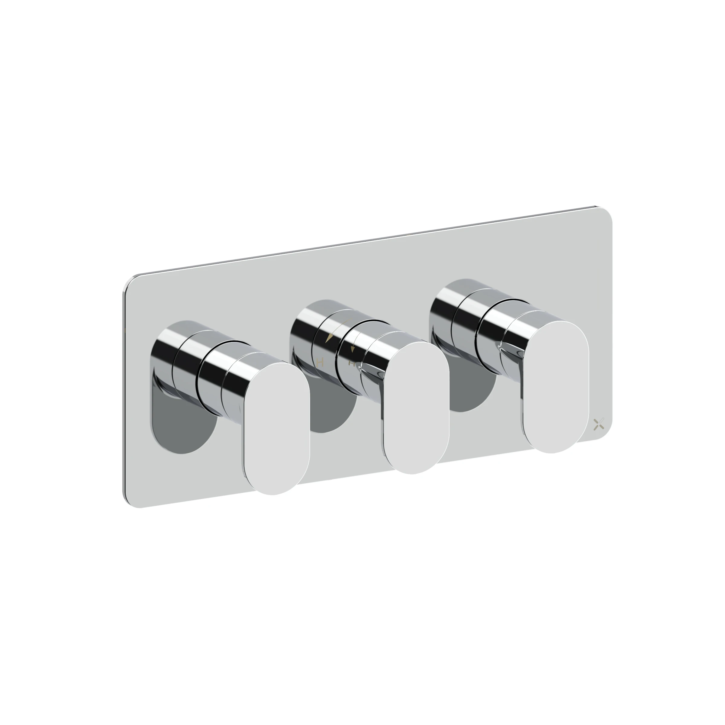 Crosswater Drift 2 Outlet 3 Handle Landscape Valve & Trimset Chrome