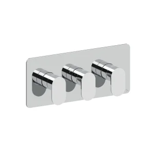 Crosswater Drift 2 Outlet 3 Handle Landscape Valve & Trimset Chrome