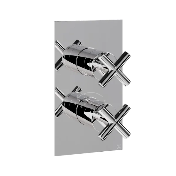Crosswater MPRO Crosshead 2 Handle Trimset (must be paired with WLBP1000RC+ or WLBP1500RC_V2) Chrome