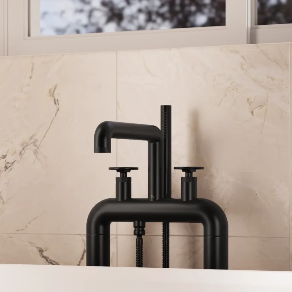 Crosswater Free standing Bath Filler & Shower Kit detail view - Image 4