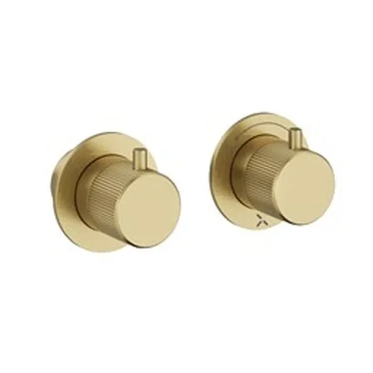 Crosswater Module 3one6 2 Control Diverter Trimset Stainless Brushed Brass Effect detail view - Image 2