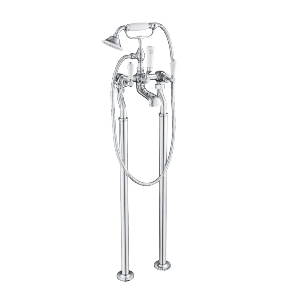 Just Taps Grosvenor Lever Freestanding Bath Shower Mixer With Kit Chrome product image - Image 1