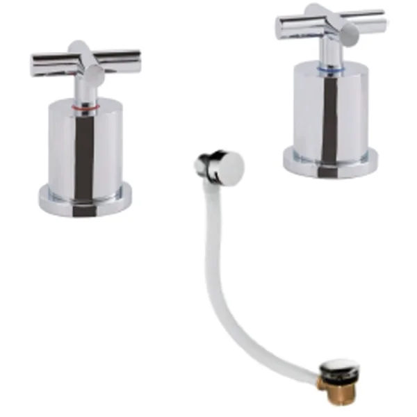 Just Taps Solex Panel Valves With Slim Click Clack Exofil Chrome