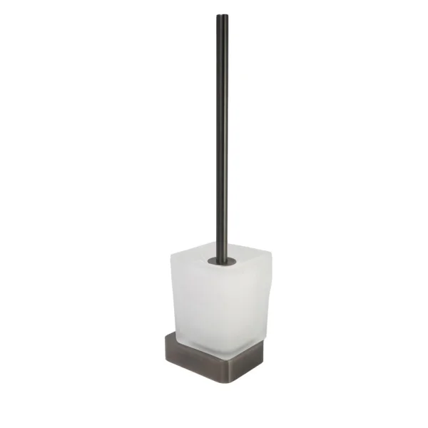 Just Taps Hix Toilet Brush Holder Brushed Black