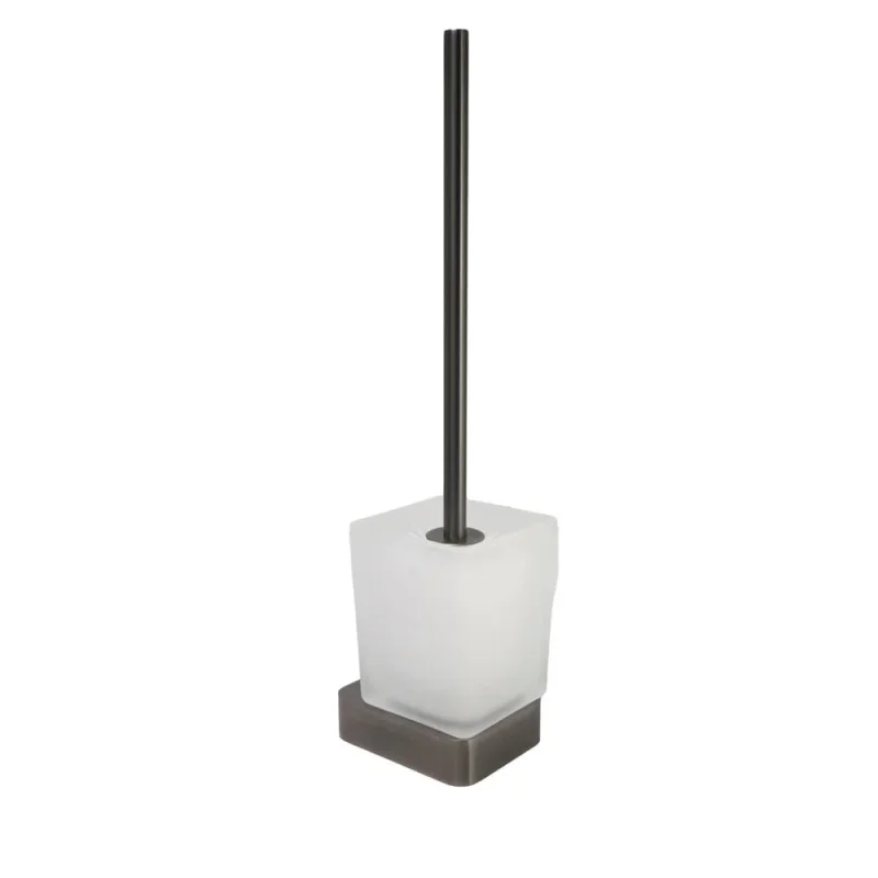Just Taps Hix Toilet Brush Holder Brushed Black product image - Image 1