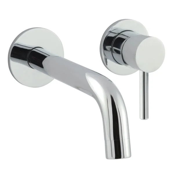 Just Taps Florence Single Lever Wall Mounted Basin Mixer 240mm Chrome