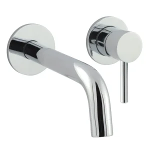 Just Taps Florence Single Lever Wall Mounted Basin Mixer 240mm Chrome