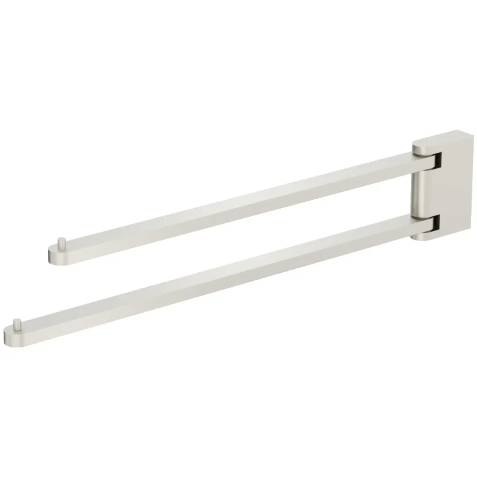 Crosswater MPRO 2 Swivel Towel Rail Brushed Nickel detail view - Image 2