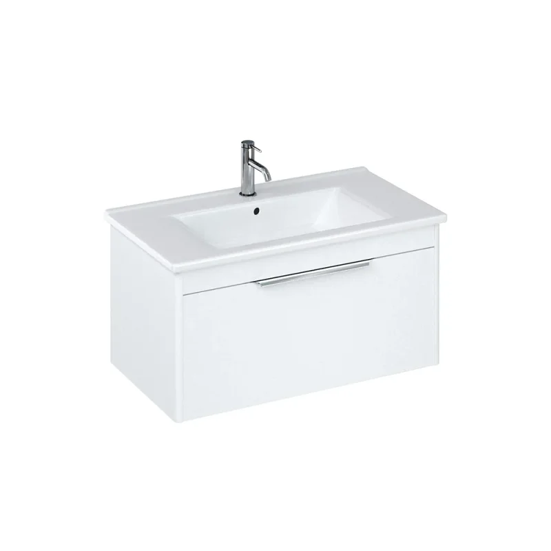 Britton Shoreditch Single Drawer Unit 850mm Matt White product image - Image 1