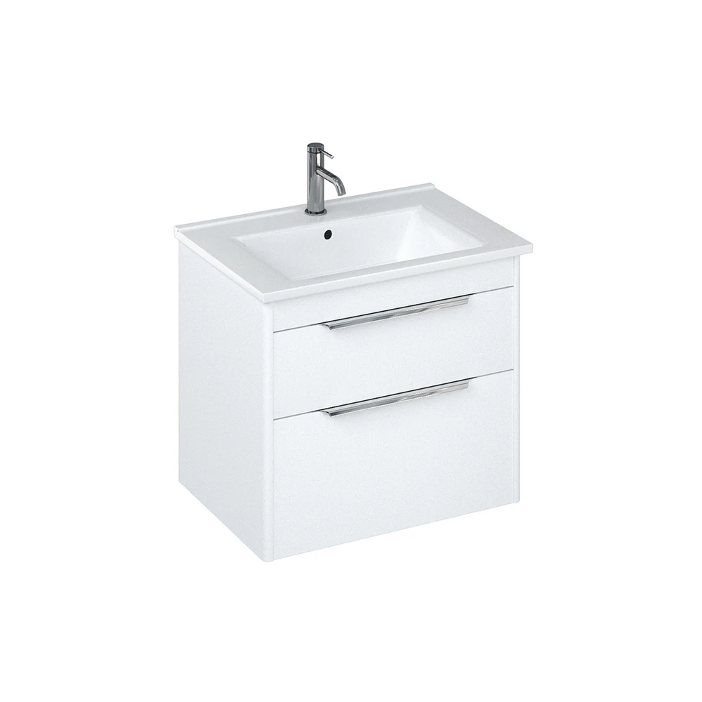 Britton Shoreditch Double Drawer Unit 650mm Matt White