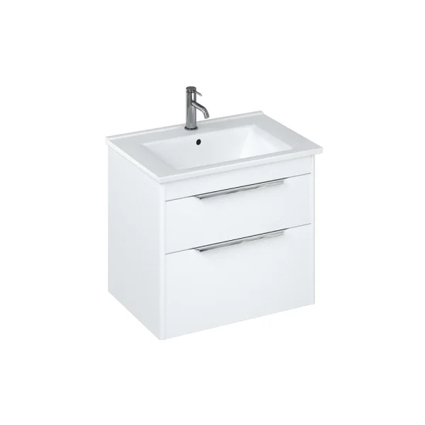 Britton Shoreditch Double Drawer Unit 650mm Matt White