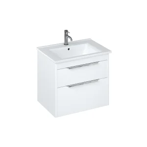 Britton Shoreditch Double Drawer Unit 650mm Matt White