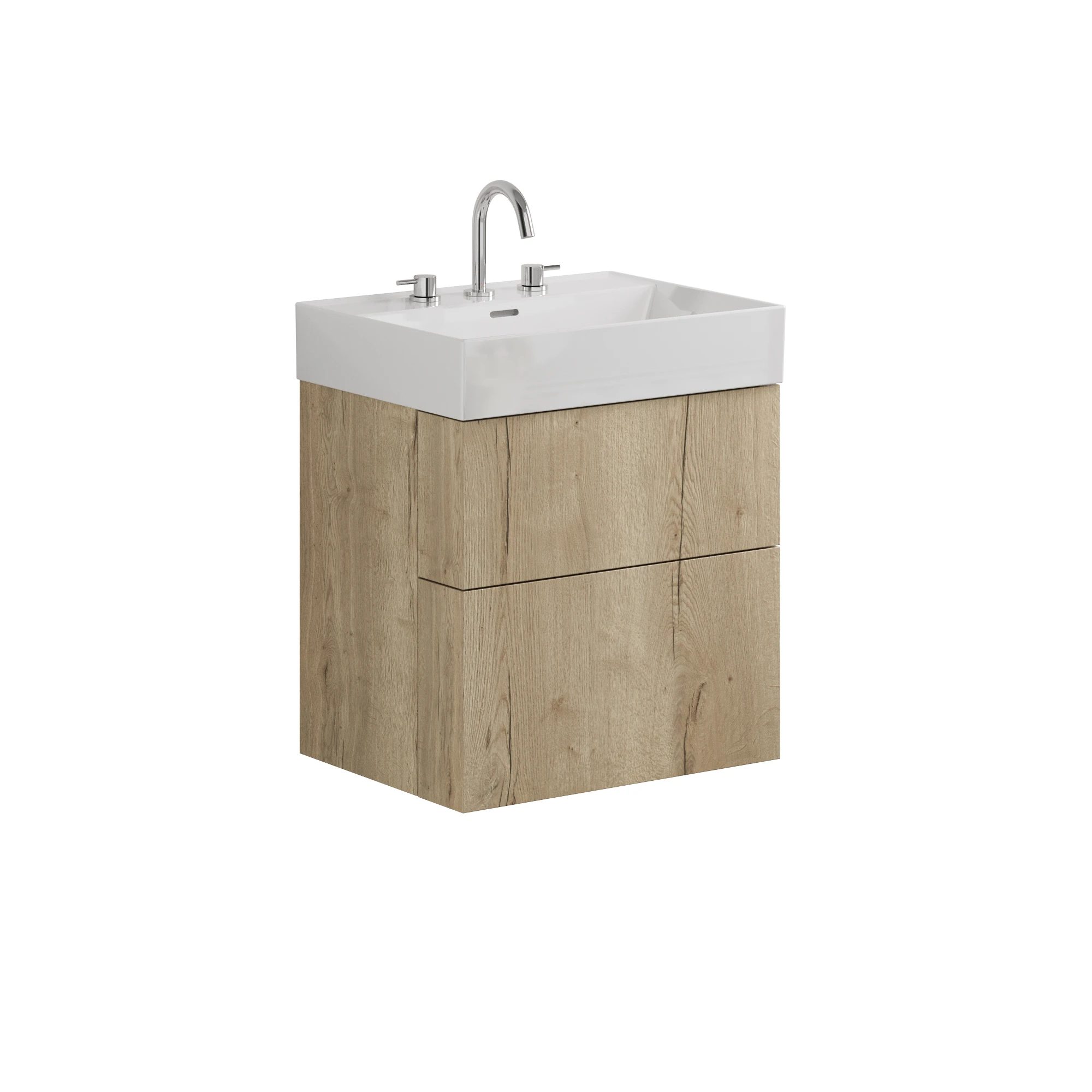 Crosswater Avenue Basin 3 Tap Hole Tall Ceramic Basin 600mm White