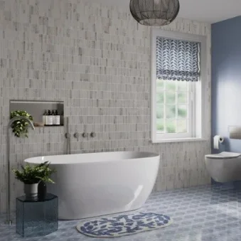 Crosswater Bath Spout Floor Standing Brushed Nickel detail view - Image 2