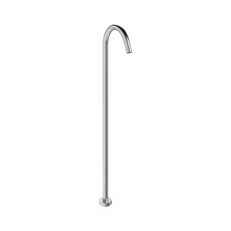 Crosswater Bath Spout Floor Standing Brushed Nickel detail view - Image 3
