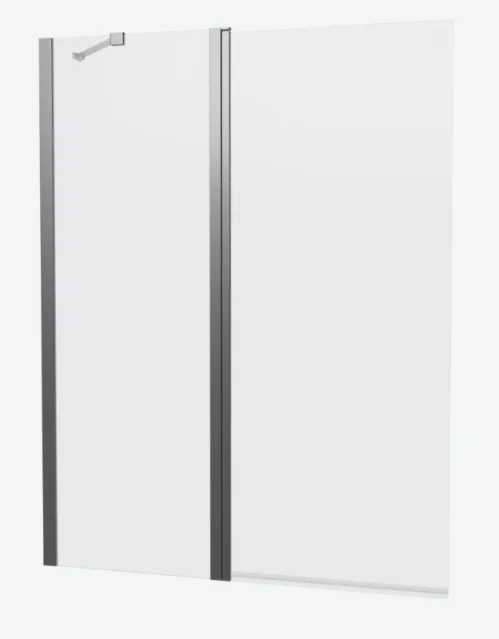 Crosswater 6mm Double Bath Screen 1150 Slate detail view - Image 2