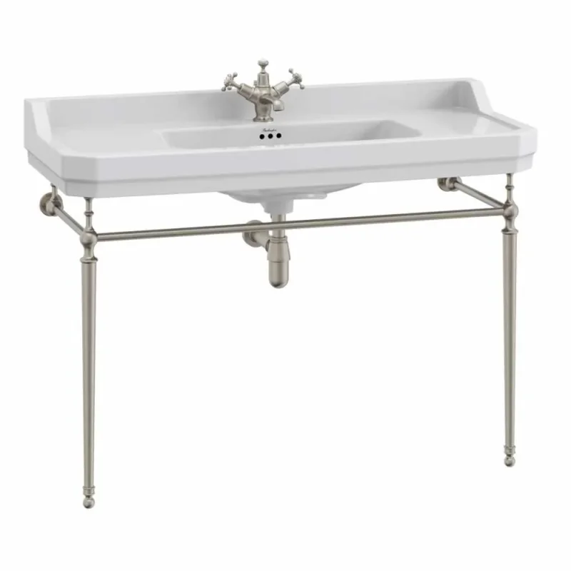 Burlington 1200mm Basin Wash Stand Brushed Nickel product image - Image 1