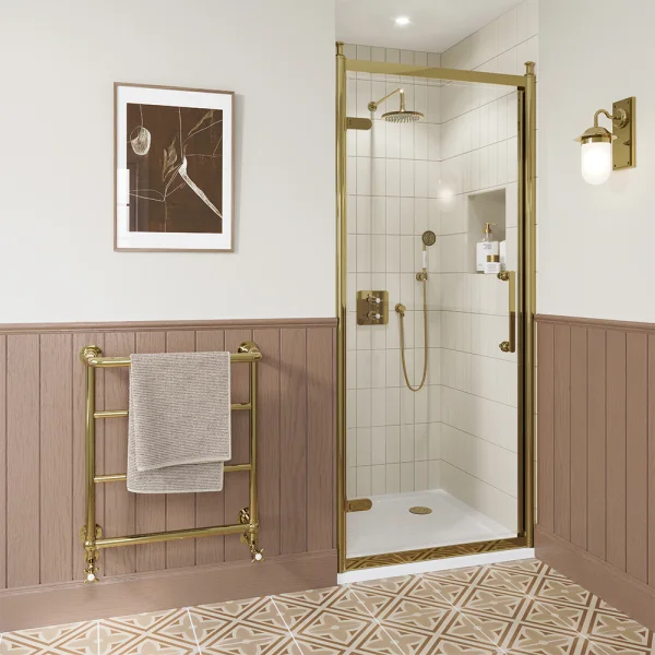 Burlington Classique Hinged Door 900 Gold