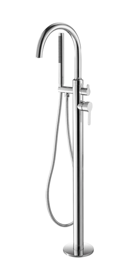 Just Taps Kono Floor Standing Bath Shower Mixer With Kit Chrome product image - Image 1