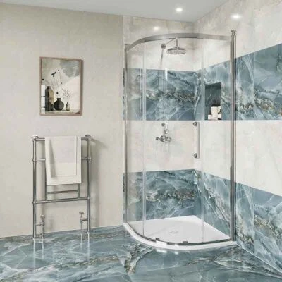 Burlington Classique Single Quadrant Door 800 X 800 Chrome
