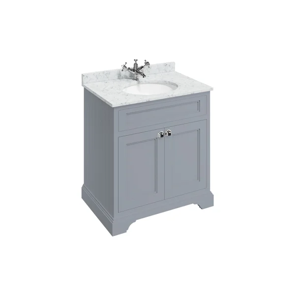 Burlington Freestanding Basin Unit 750 Doors Matt Grey