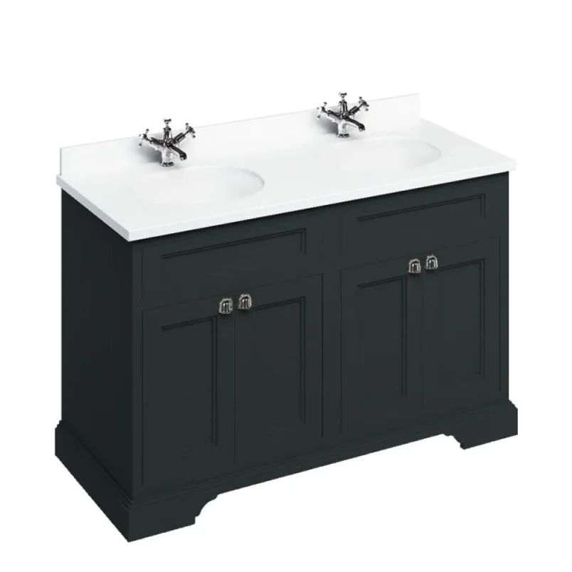 Burlington Freestanding Vanity 1300 Unit Matt Black product image - Image 1