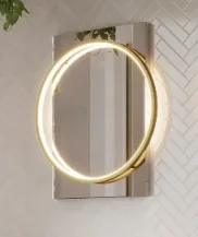 Hib Solas 60 Mirror (brushed Brass Frame) H80 X W60 X D7.8cm product image - Image 1