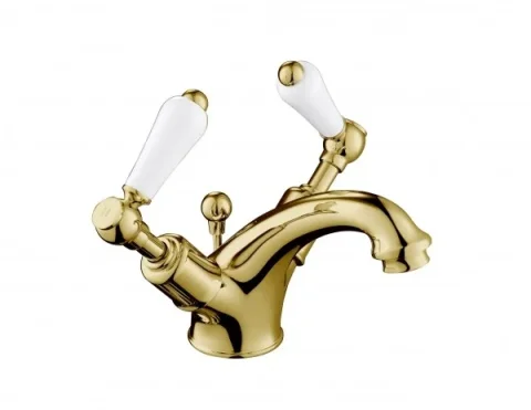 Just Taps Grosvenor Lever Basin Mixer With Puw Light Gold product image - Image 1