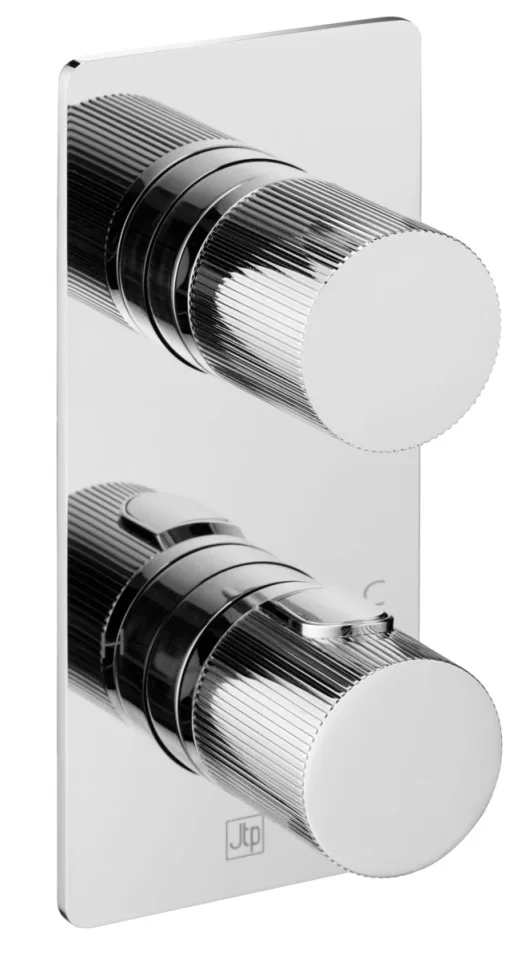 Just Taps Evo Thermostatic Concealed 2 Outlet Shower Valve Chrome product image - Image 1