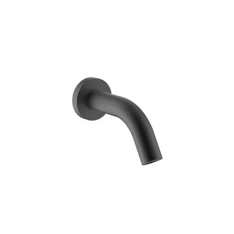 Crosswater Mpro Wall Mounted Basin Spout Sensor 140mm Matt Black detail view - Image 2