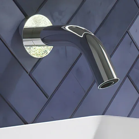 Crosswater Mpro Wall Mounted Basin Spout Sensor 220mm Stainless Steel Effect detail view - Image 3