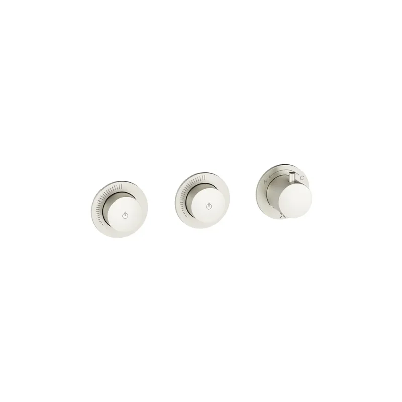 Crosswater Module Mrpo Push 2 Outlet Trimset Stainless Steel Effect product image - Image 1