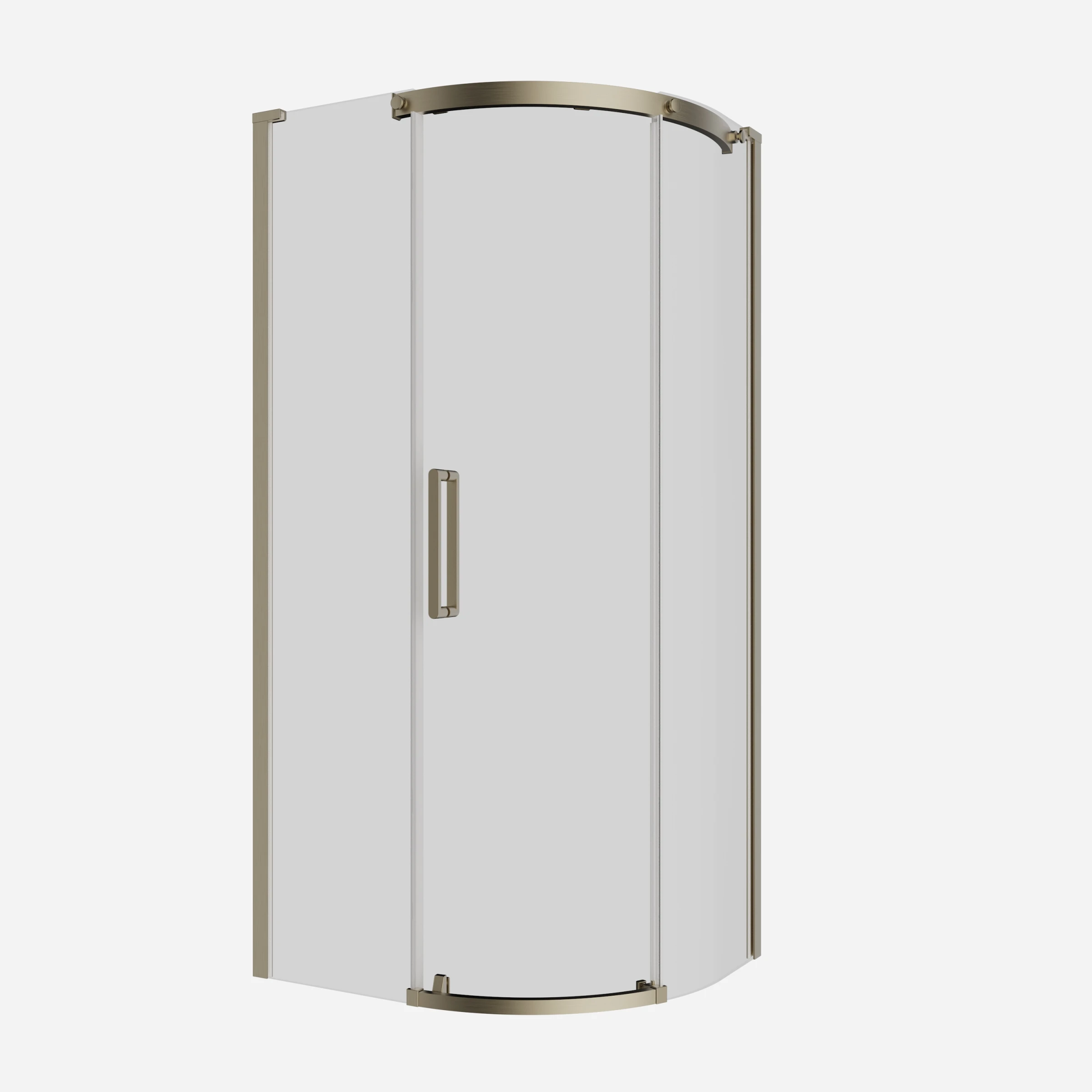 Crosswater Optix Offset Quadrant 1000x800 Box A Right Hand Fixed Panel Brushed Brass