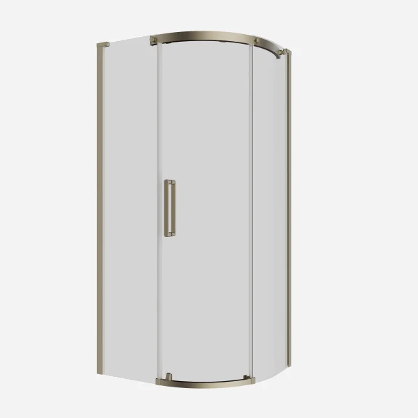 Crosswater Optix Offset Quadrant 1000x800 Box A Right Hand Fixed Panel Brushed Brass