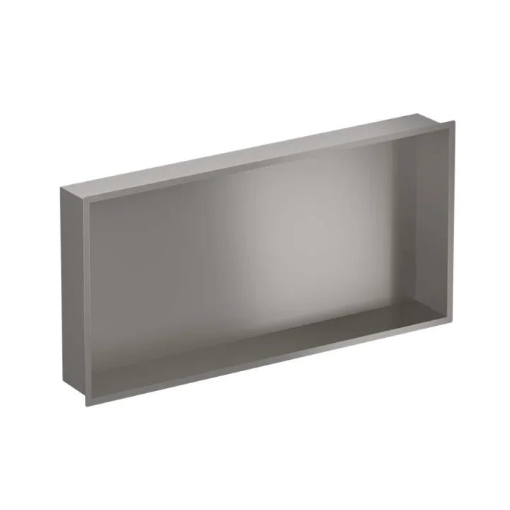 Crosswater Niches 610 X 305mm X 80mm Brushed Stainless detail view - Image 2